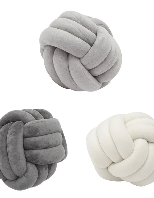 Load image into Gallery viewer, Knot Pillow Knot Ball Cushion 7.9&#39;&#39; Bedroom Decorative Cushion Soft Knot Ball Pillows Plush Pillow Throw Knotted Pillow Handmade
