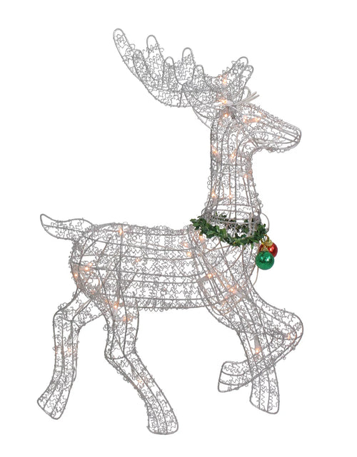 Load image into Gallery viewer, Lighted Prancing Reindeer Christmas Outdoor Decoration - 25.5&quot; - Clear Lights
