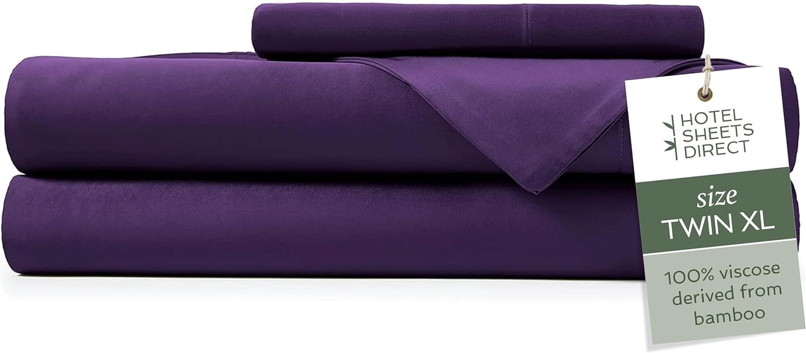 100% Viscose Derived from Bamboo Sheets Set Twin XL - Cooling Bed Sheets with 1 Pillowcase