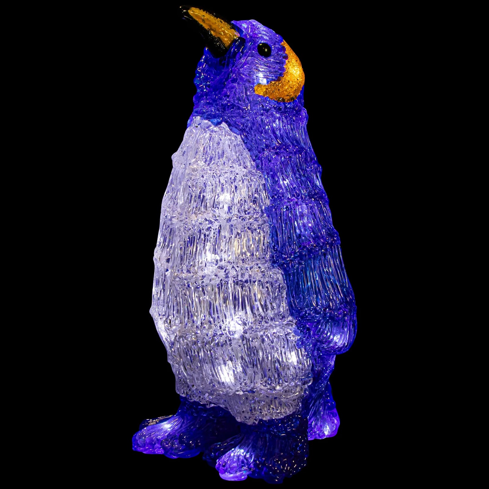 LED Lighted Commercial Grade Acrylic Penguin Outdoor Christmas Decoration - 12.5"