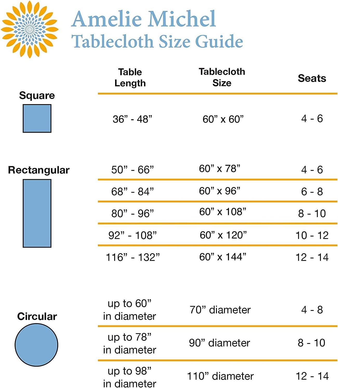 Luxury French Jacquard Tablecloth in Sunflower, Linen | Stain Resistant, Easy-Care, Machine Washable Fabric Made in France [90" Round]