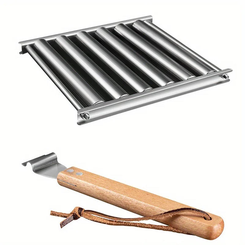 Barbecue Sausage Grilling Rack Roller BBQ Picnic Camping BBQ Hot Dog Grill Pan Home Kitchen Barbecue Grilling Accessories