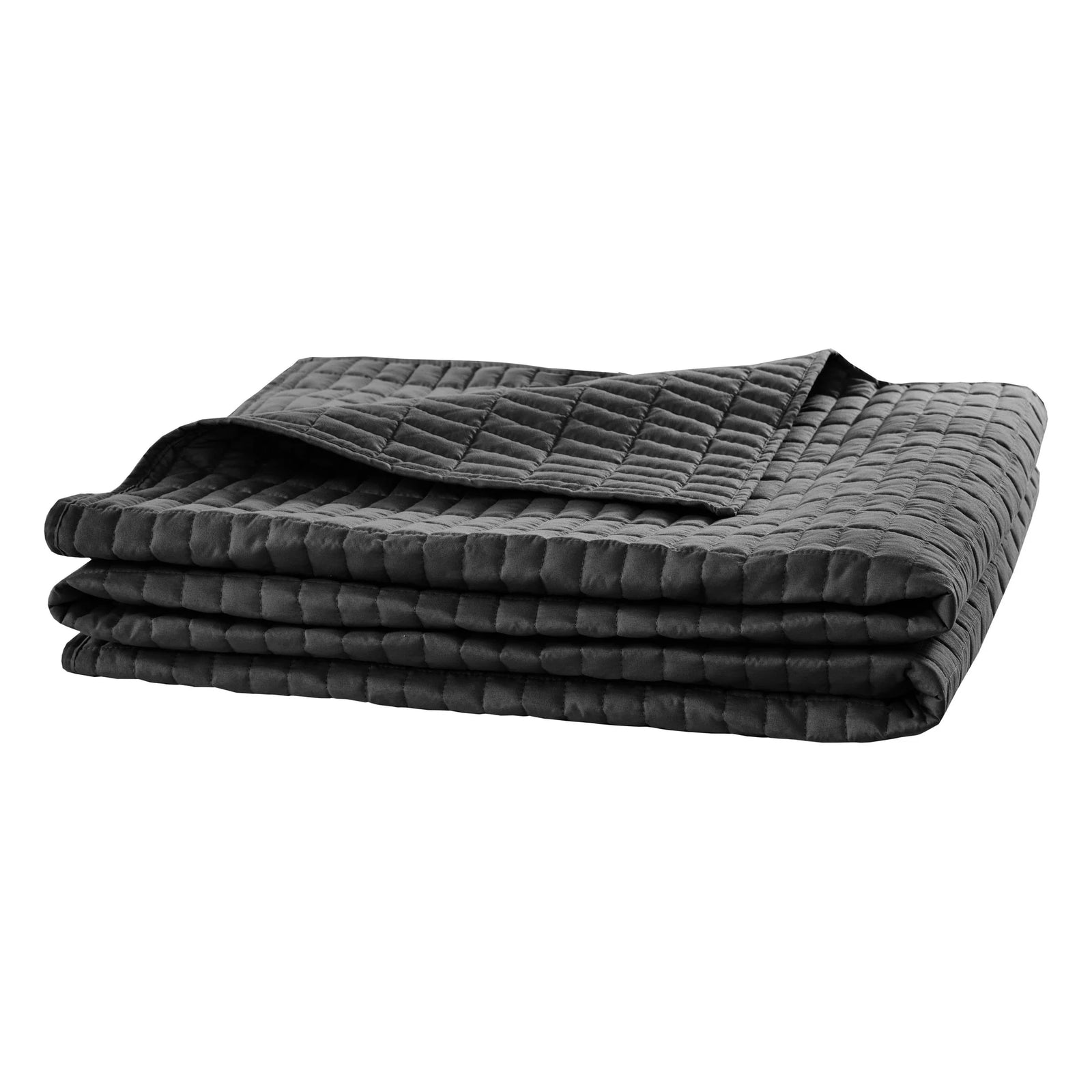 Kienna King/Cal-King Quilt Set 3 Piece Breathable Lightweight Black Reversible Summer Comforter Set