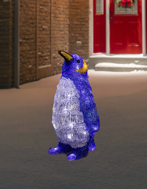 Load image into Gallery viewer, LED Lighted Commercial Grade Acrylic Penguin Outdoor Christmas Decoration - 12.5&quot;
