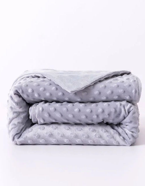 Load image into Gallery viewer, Gray Weighted Blanket Cover Zip Velvet Bubble Duvet Quilt Soft Breathable Sleep Blanket Covers Comfortable Heavy Blanket Cover
