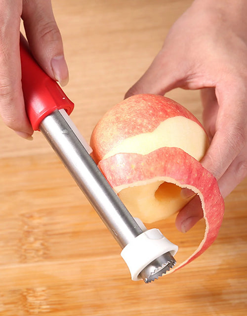 Load image into Gallery viewer, 2 in 1 Fruit Corers Peeler Stainless Steel Handheld Fruit Core Extractor Reusable Multifunctional Fruit Peeling Tool for Kitchen
