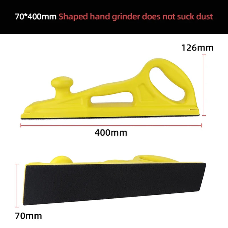 HIFESON Handheld Sander Manual Sandpaper Tool Sanding Block Dust Extraction Hand Polisher Grinding Machine for Metal Wood Work