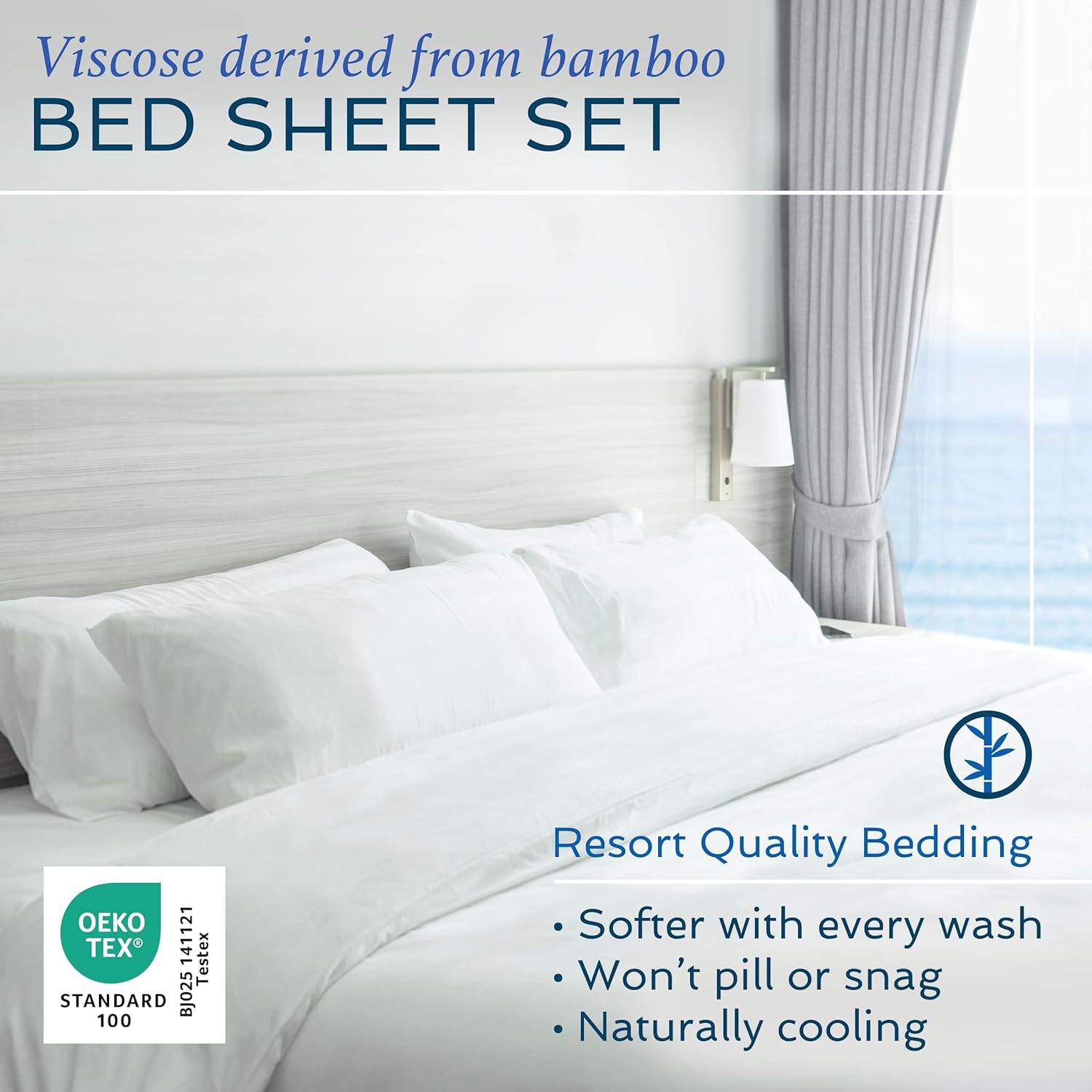 100% Viscose Derived from Bamboo Sheets Full 