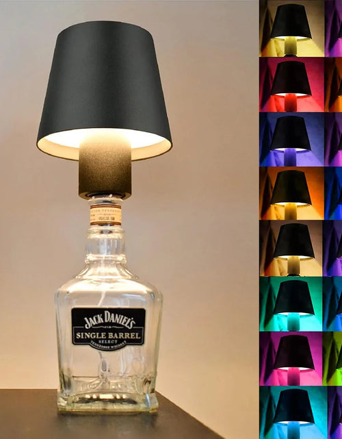 Load image into Gallery viewer, Portable Dimmable Wine Bottle Lamp Touch Wireless Desk Lamps 4000Mah Rechargeable LED Table Lamp RGB Atmosphere Night Lights Bar
