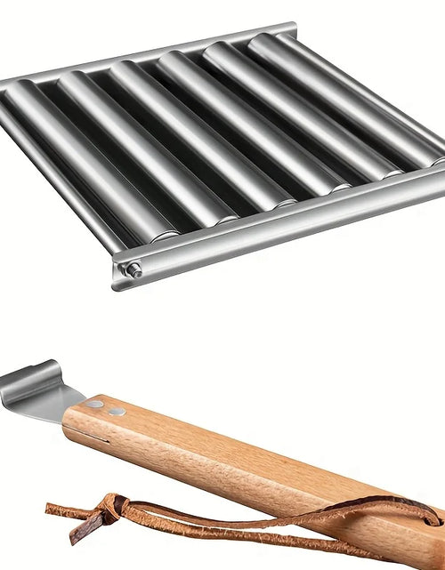 Load image into Gallery viewer, Barbecue Sausage Grilling Rack Roller BBQ Picnic Camping BBQ Hot Dog Grill Pan Home Kitchen Barbecue Grilling Accessories
