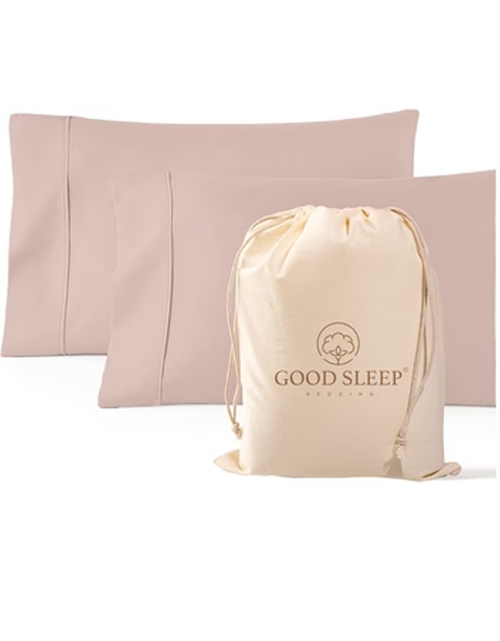 Load image into Gallery viewer, 1000 TC Blush Standard Pillowcases Set of 2 100% Egyptian Cotton Pillow Cases with Long Staple Cotton &amp; Sateen Weave, Silky Soft Hotel - like Bed Pillow Covers for Comfy Sleeping, Snug Fit
