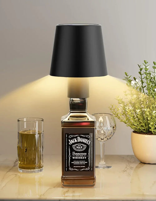 Load image into Gallery viewer, Portable Dimmable Wine Bottle Lamp Touch Wireless Desk Lamps 4000Mah Rechargeable LED Table Lamp RGB Atmosphere Night Lights Bar
