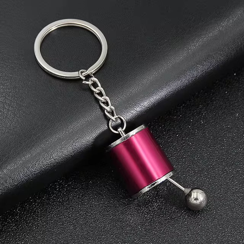 Creative Car 6 Speed Gearbox Gear Head Keychain Manual Transmission Lever Metal Key Ring Car Refitting Metal Pendant Keychain