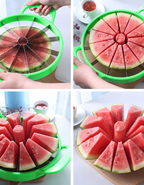 Load image into Gallery viewer, Watermelon Slicer Cutter Stainless Steel Creative Windmill Shape Large Size Convenient Fruit Dividers Kitchen Gadgets Items
