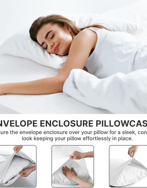 Load image into Gallery viewer, King Size Pillow Cases Set of 4 - Extra Soft Pack of 4 Pillowcase Covers - Hotel Luxury Pillowcases - Machine Washable Pillow Protectors - 20X40 Pillow Cases 4 Piece - King Size Cream Pillow Covers
