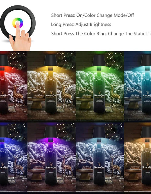 Load image into Gallery viewer, Portable Dimmable Wine Bottle Lamp Touch Wireless Desk Lamps 4000Mah Rechargeable LED Table Lamp RGB Atmosphere Night Lights Bar
