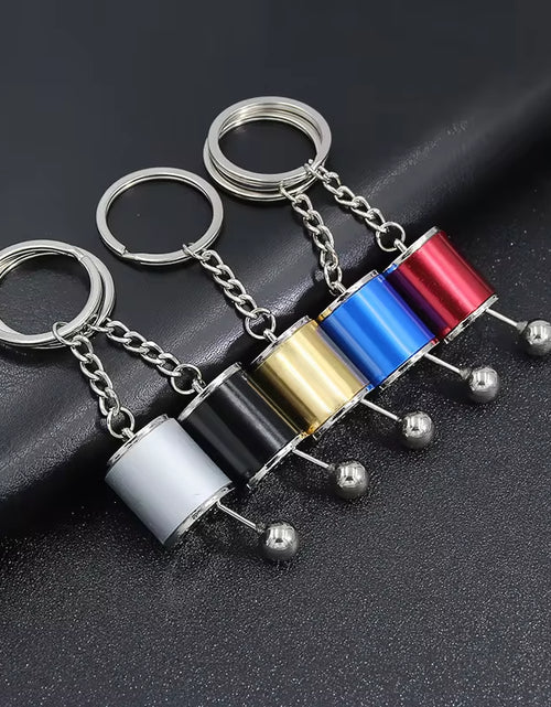 Load image into Gallery viewer, Creative Car 6 Speed Gearbox Gear Head Keychain Manual Transmission Lever Metal Key Ring Car Refitting Metal Pendant Keychain
