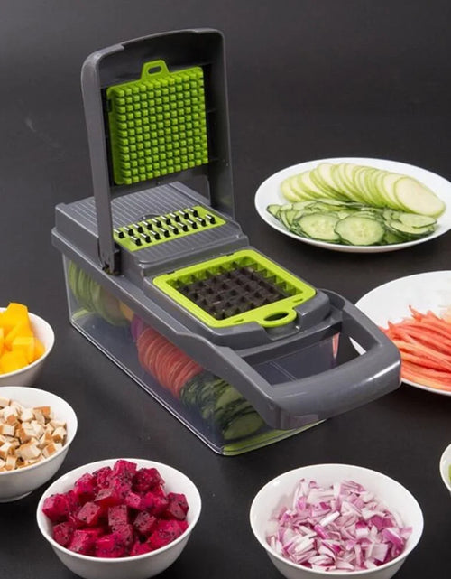 Load image into Gallery viewer, Vegetable Chopper 16 in 1 with Slicing Container 8 Blades Sink ABS and Stainless Steel Kitchen Accessories
